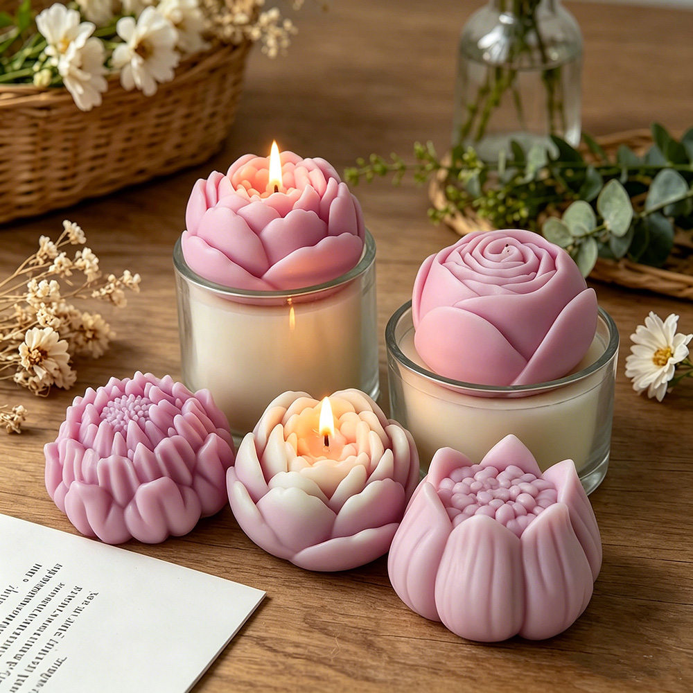 Candle Supplies In Bulk - 3D Flower Silicone Mold Peony Rose