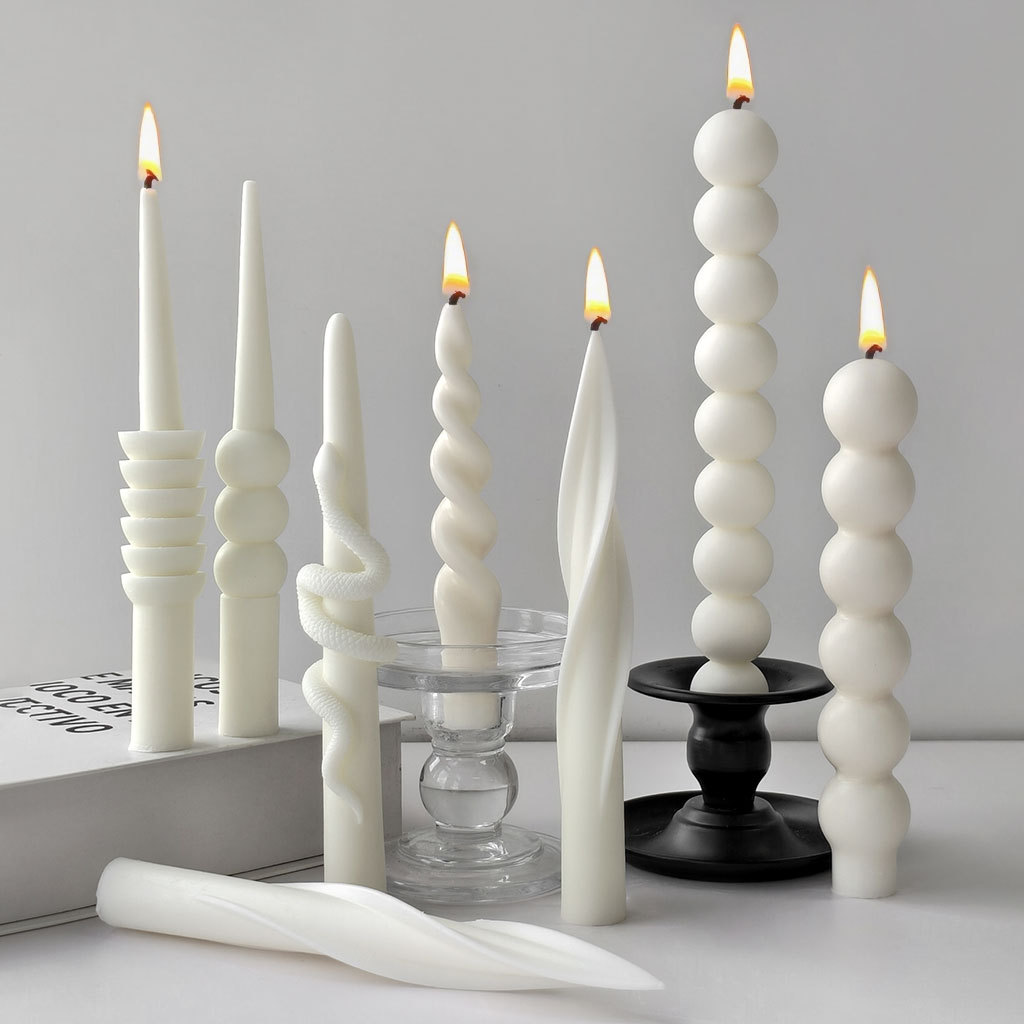 Candle Supplies In Bulk - Geometric Long Rod Candle Mold Handmade