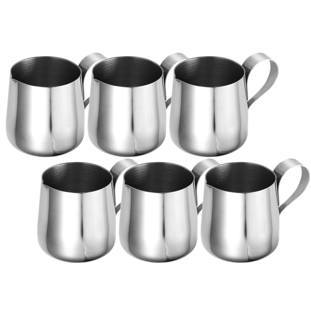 6 Pack Stainless Steel Creamer - Pour Spout Pitcher recension och pris