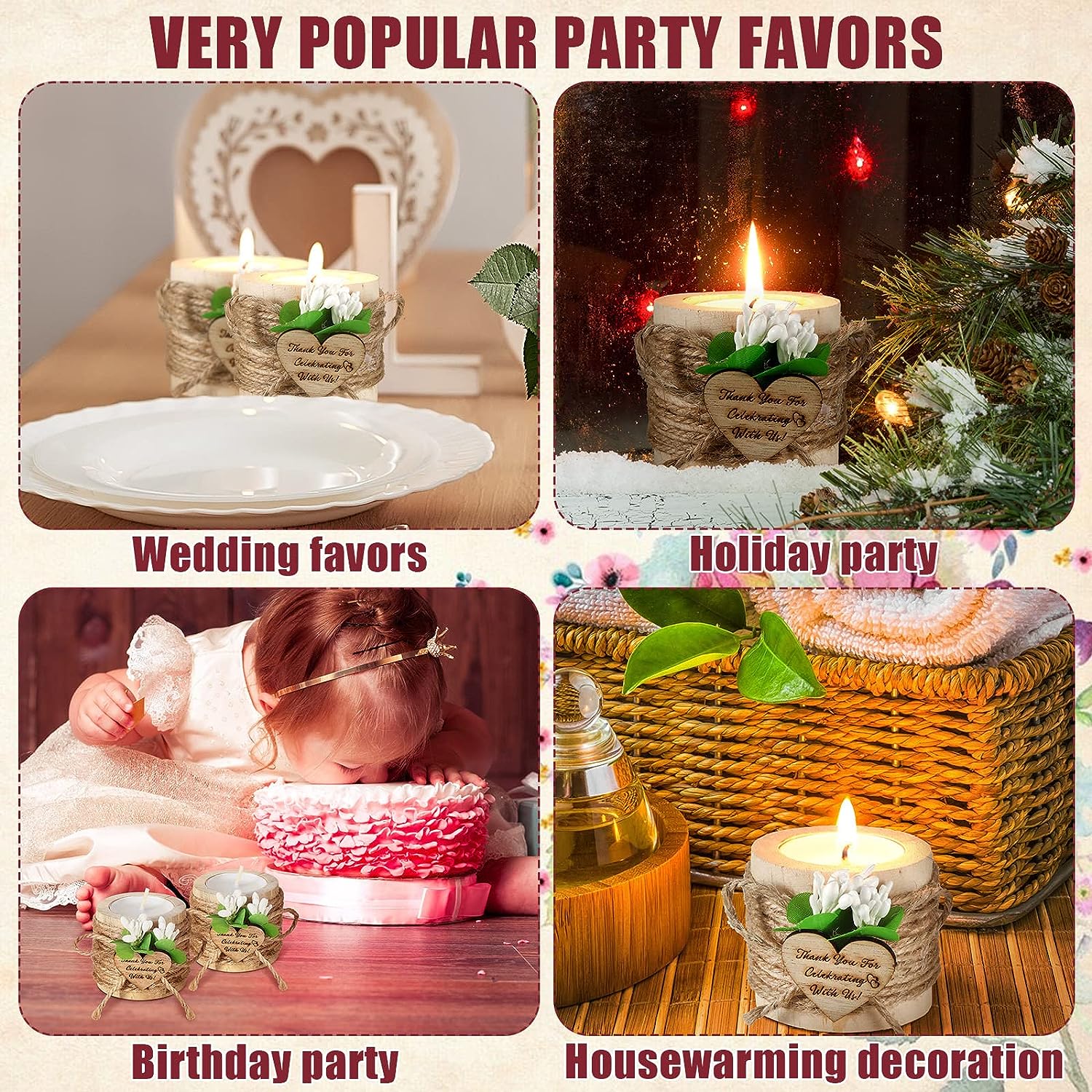 6/12/24PCS Guest Gift Candle f - Candle Zero recension och pris