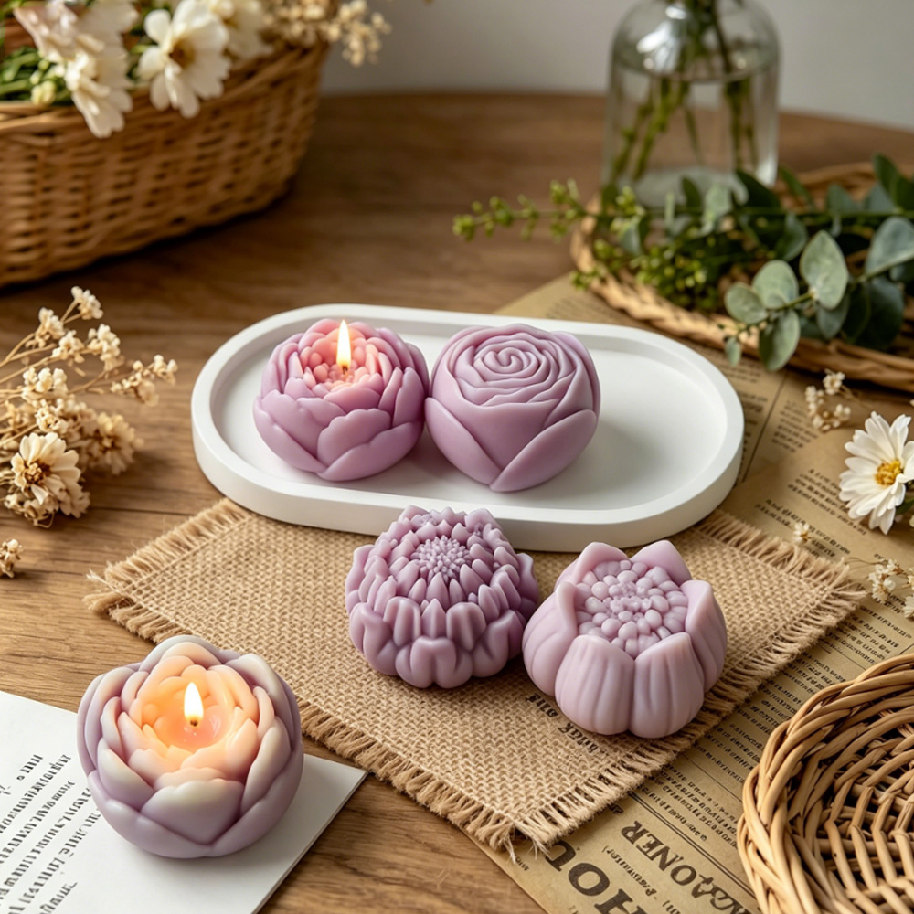 3D Flower Silicone Mold Peony  - Candle Supplies In Bulk recension och pris