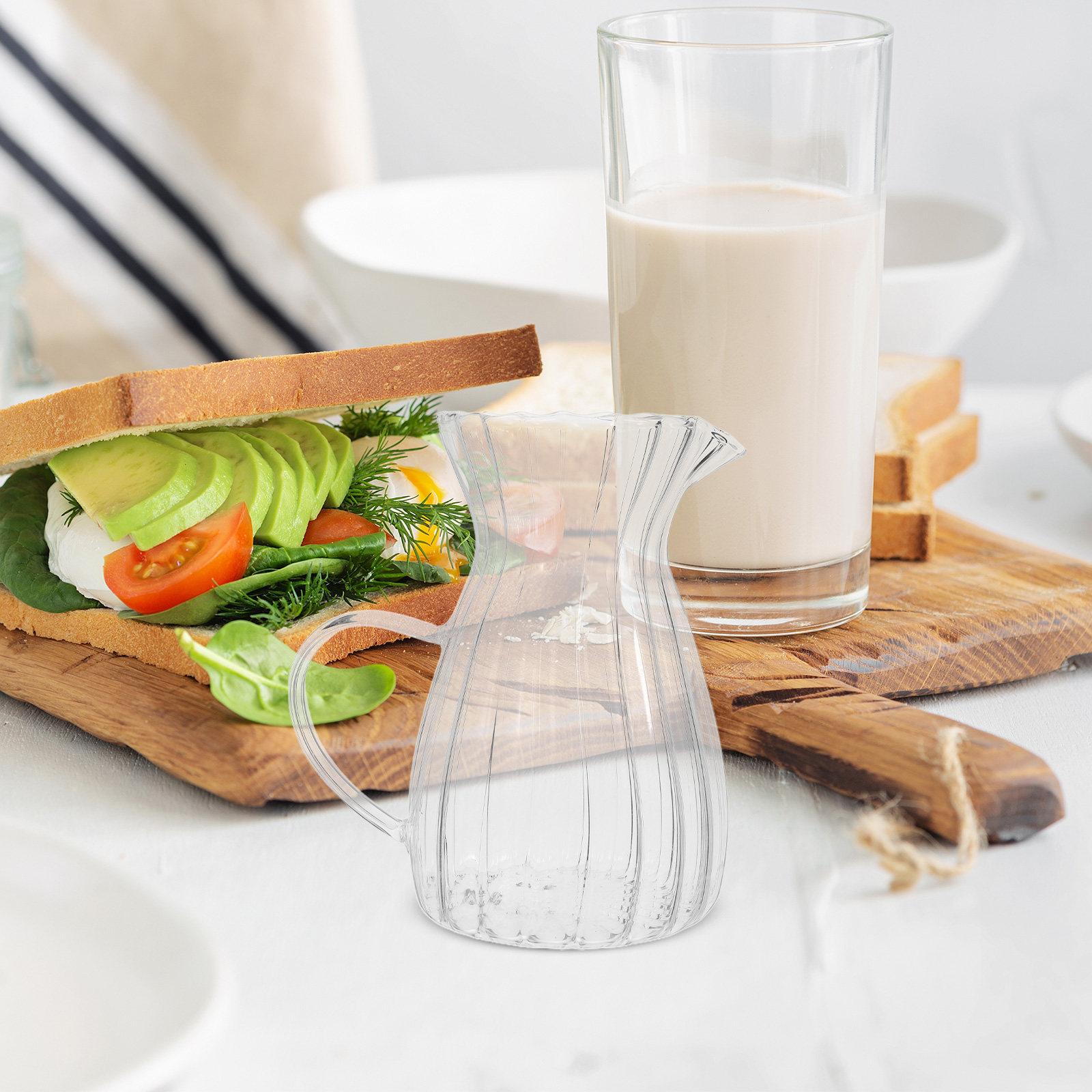 500Ml Glass Milk Creamer Pitch - Pour Spout Pitcher recension och pris