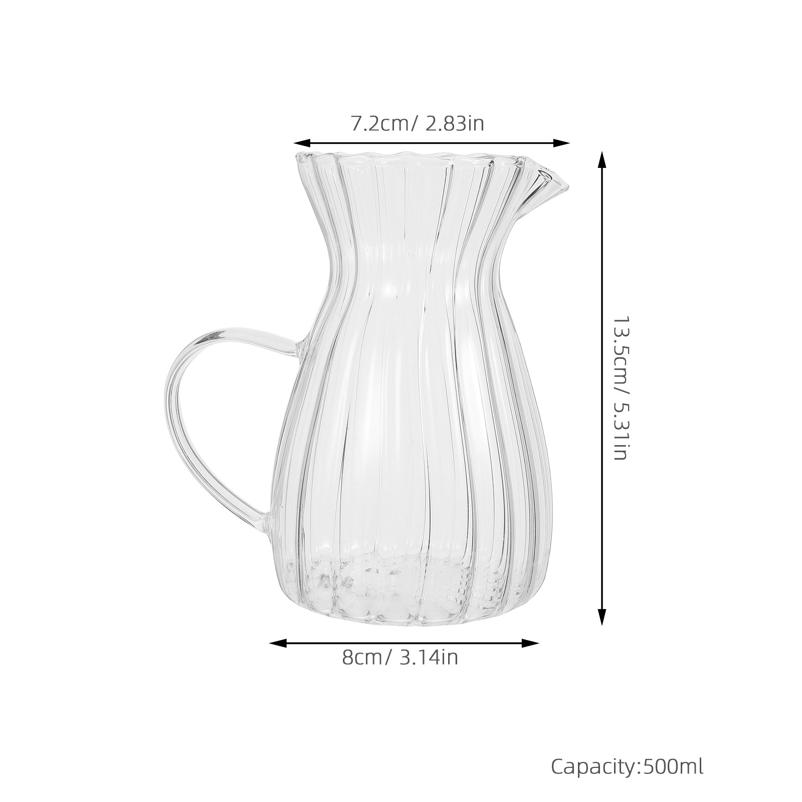 500Ml Glass Milk Creamer Pitch - Pour Spout Pitcher recension och pris