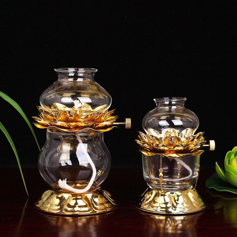 Golden Oil Lamp For Buddhist W - Candle Zero recension och pris
